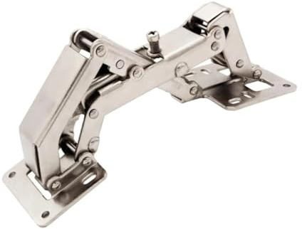 ZMCGNO 2 Stück 180-Grad-Scharniere, rahmenlose Schrankscharniere, hydraulische Scharniere mit sanftem Schließmechanismus, Scharniere for Küchenschranktüren, kaltgewalztes Stahlmaterial