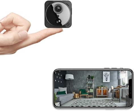 Minicámara inalámbrica | Seguridad WiFi 4K con batería de larga duración, detección de movimiento, visión nocturna para monitoreo en interiores