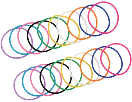 FIXOSHEE 20 pezzi Braccialetti in Silicone Colorati Elastici Fasce Morbide e Leggere per Polso Bracciali Fai da Te per Adulti Design Confortevole e Resistente Regali per Amici e Famiglia