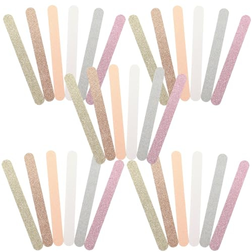 CHICAMPERA Bande Portable de 30 Limes à Ongles Double Face EVA Pailletée, pour Polir et Limer les Ongles Lors de Manucure et Pédicure Professionnelles