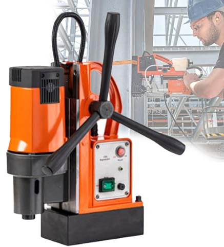 Electric Drill Press, Magnetic Base Drilling Machine, Core Drilling 0.63 Inch Boring Diameter, 1100W Power