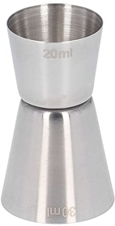 Cloimei Taza medidora de cóctel de acero inoxidable 20 ml 30 ml Jigger de doble cabeza Herramienta de mezcla de camarero profesional para el hogar Bar Fiesta Mixología Taza medidor