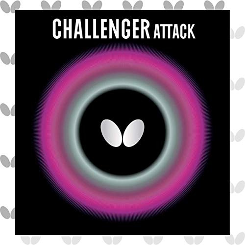 Butterfly Challenger Attack Table Tennis Rubber Table Tennis Rubber - 1.5 mm, 1.9 mm, or 2.1 mm - Red or Black - 1 Pips Out Table Tennis Rubber Sheet - Professional Table Tennis Rubber