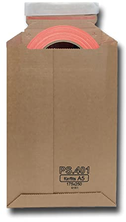 verpacking Wellpappversandtaschen Braun 175 x 250 mm – A5 [Größe und Stückzahl wählbar] Kartonversandtasche Versandtasche Pappe selbstklebend Versandumschläge aus Wellpappe 25 Stück