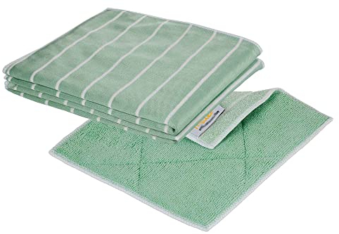 Muxel Bambuu-Reinigung-Tuch, 2 + 1 er Set Reinigungstücher mit Viskose aus Bambus Streifenfrei Fenster und Spiegel putzen