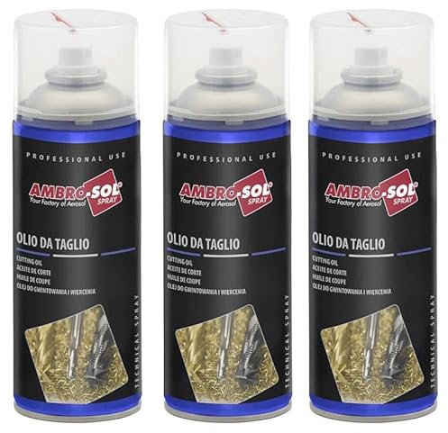 Bomboletta Olio da Taglio per Officina Spray 400ml olio lubrificante professionale, spray per il taglio di metalli dolci e duri, protegge lame e tornio, Made in Italy (3)
