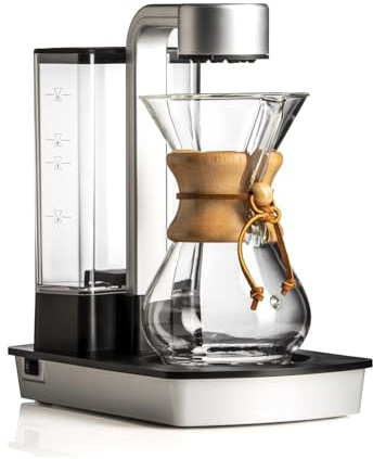 Chemex Ottomatic Pour Over Coffee Maker Set, 40 oz Capacity – Automatic Pour Over Machine with 6 Cup Glass Coffeemaker, Specialty Drip Brewer, Barista Quality Coffee System