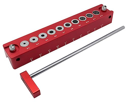 KhUKhu 3–12 mm selbstzentrierendes Dübellehren-Set, Bohrlehre für gerade Löcher, mit 10 Löchern, Bohrführungsbuchsen