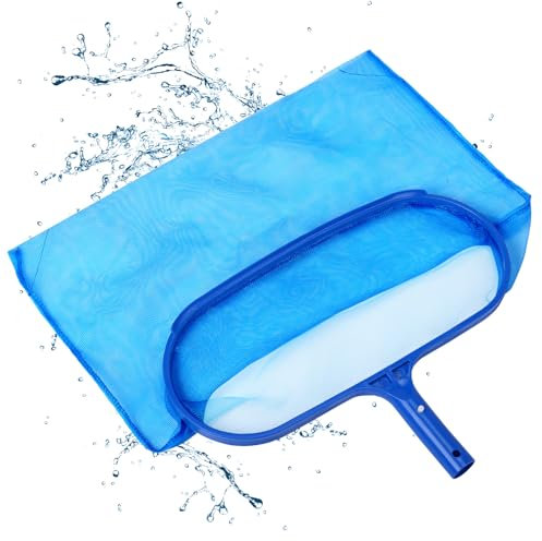 LIHAO Épuisette Surface pour Piscine Bassins Fontaines, Épuisette de Fond pour Ramassage des Feuilles, Filet à Mailles avec Grand Capacité