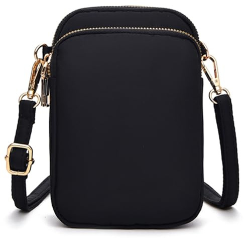 DuoLmi Umhängetasche Damen Klein, Crossbody Tasche für Damen, Nylon Handy Mini-Tasche Kleine Schultertasche Multifunktionale Handytasche, Handytasche zum Umhängen Damen