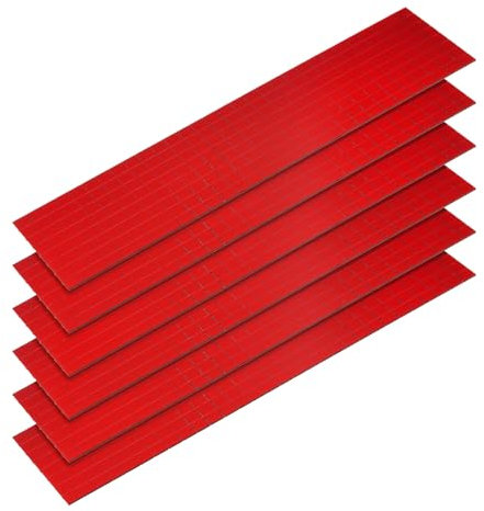 QUARKZMAN 2880pz Specchio Adesivo Mosaico Piastrelle, 5 x 5 mm Mini Quadrato Acrilico Piastrelle Palla Discoteca Adesivo per Creare Decorazioni Artigianali Piastrelle, Rosso
