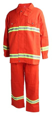 Tuta Ignifuga, Giacche di Sicurezza Ad Alta visibilità per Uomo, Tuta di Sicurezza Ignifuga Isolamento Termico Indumenti Protettivi Abbigliamento in Cotone con Cerniera con (XXL)