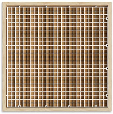 CAMATET 12x12 Waffle Grid Stained Glass Cutting Mat, 2 in 1 Bamboo Cutting Board for Crafting, Stain Glass Supplies Work Surface