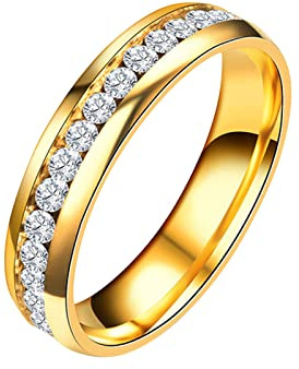 CHCWR Ringe für Damen, zweireihig, Diamantringe, für Männer und Frauen, Geburtstag, Valentinstag, für Mädchen