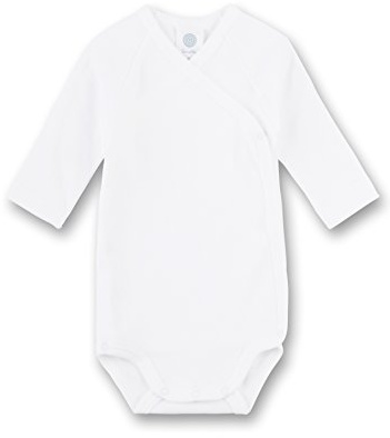 Sanetta 302300 – Wickelbody långarm, basic Collection, Organic Cotton vit (ytterligare färger)