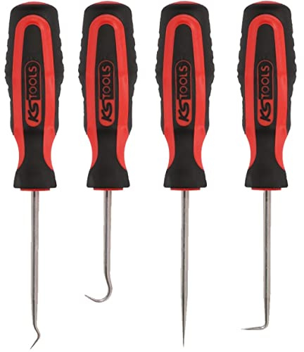 KS Tools Splintentreibersatz, hochglanz verchromt, 4-tlg Hakenwerkzeug-Satz