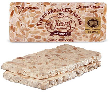 VICENS turrón duro con almendras estuche 300 gr