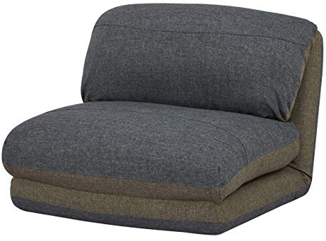 Mendler Schlafsessel HWC-E68 Stoff/Textil - Khaki/dunkelgrau