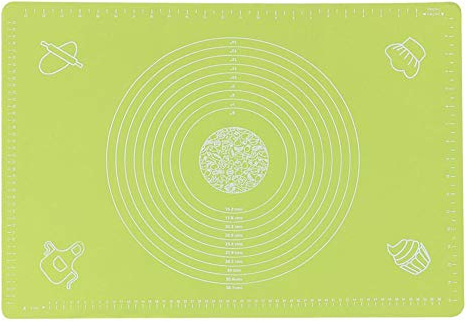 Tapis à pâtisserie en silicone anti-adhérent et grand tapis de cuisson avec mesure et cercles pour macarons à rouler la pâte Fabrication de grands tapis à pâtisserie Tapis de cuisine Tapis (vert)