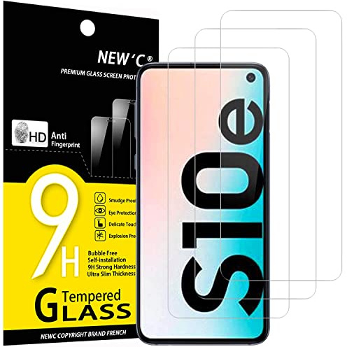 NEW'C 3 Pack, skärmskydd i glas för Samsung Galaxy S10e, bubbelfri, 9H hårdhet, 0,33 mm ultratransparent, ultrabeständigt härdat glas