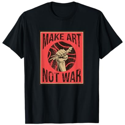 Make Art Not War Artiste pacifique Peace Painter Hippie T-Shirt