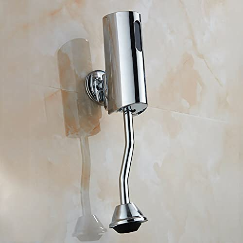 SHZICMY Automatischer Urinal Spülventil Sensor Spülarmatur Druckspüler G1/2 Wandmontage Intelligentes Berührungsloses Urinal Spülung Auto Urinal Spülset für Badezimmer (B)