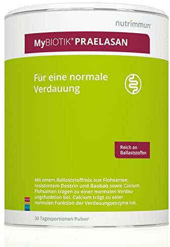 MyBIOTIK®PRAELASAN I made by nutrimmun I Für 30 Tage I Ballaststoffmix aus Flohsamenschalen, Maisdextrin, Baobab & Calcium I nutrimmun Nahrungsergänzungsmittel für ballaststoffreiche Ernährung