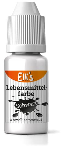 Lebensmittelfarbe Schwarz – flüssige Lebensmittelfarbe zum Backen und Kochen, färben von Flüssigkeiten, Kuchen, Topping und Teig – Zuckerfrei und Geschmacks neutral – starke Farbkraft