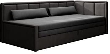 All4All Jugendbett Jugendsofa Kinderbett Kindersofa Falco 80x200 für Jugendzimmer Polsterbett Schlafsofa Ausziehbar Funkionsbett Jungen Mädchen für Kinder Links Rechts 23 (Poco 04/Poco 10, Rechts)