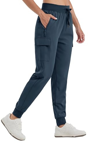 Willit Pantalones de senderismo para mujer, pantalones de jogging, pantalones cargo, pantalones ligeros de senderismo, pantalones de secado rápido, impermeables, pantalones de trabajo, pantalones de