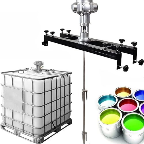 Pneumatischer Mischer für IBC-Tank, 1000 l, 1/2 PS, pneumatischer Farbmischer, industrielle Mischmaschine für Tintenbeschichtungen, mit Stützaufhängung, Farbrührmaschine für Tintenlöser-Rührwerk