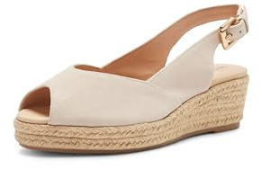 Geox - D IBERIDE A, Sandalia de cuña Mujer, Lt Taupe,