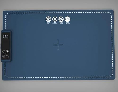 Bourske Warmhalteplatte, Wärmeplatte Essen, Silikon Food Warmer mit Vollflächenheizung, Digitale Speisenwärmer 50-100℃ Temperatur mit 5-Stunden-Timer, Elektrische Warmhalteplatte für Speisen