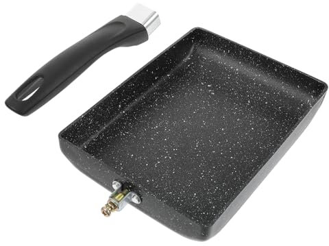 HOLIDYOYO 1pezzi Padella Antiaderente Quadrata Per Colazione Versatile Perfetta Per Frittate Pancake e Uova Fritte Per Cucine Induzione Manico Ergonomico e Facile Da Riporre