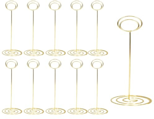 Place Card Holders - 12PCS 8.5cm Table Card Holders Table Number Holders Table Picture Stand Wire Photo Holder for Place Cards Wedding Party Office Desk Name Memo Menu Clips - Gold