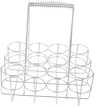 FUNOMOCYA 1pc Beer Basket Water Bottle Holder Insulated Bottles Cooler Syrup Bar Alcohol The Original Wine Saver Marker Wine Rack for Refrigerator Dispenser Kit Chiller Tap Crate Silver Iron