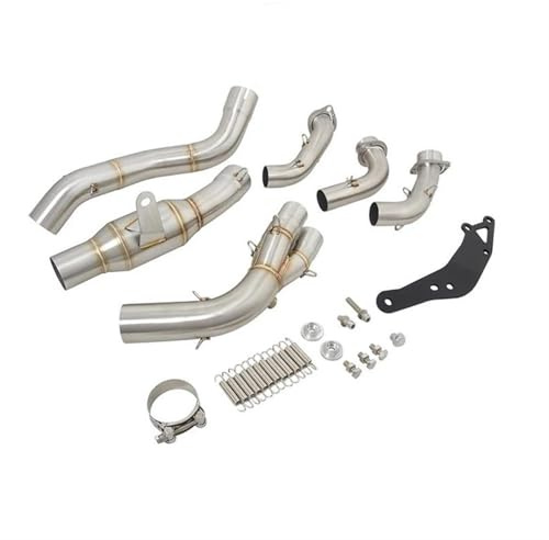 OGJFD Silencieux pour Moto pour Tracer9 pour Tracer 9 pour GT 2021 2022 2023 D'échappement Moto Silencieux Tuyau Liaison Avant Modifié