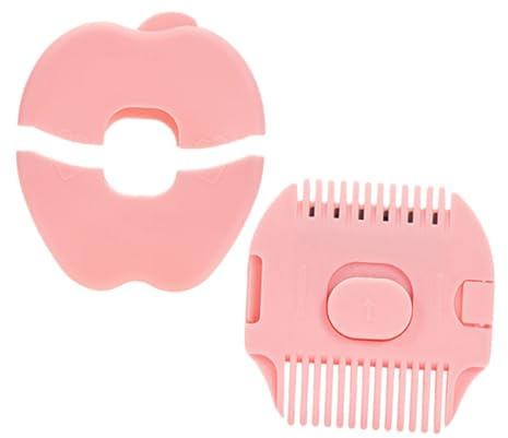 Mobestech Haarschneidekamm Apfelform Spliss Trimmer Doppelseitiges Rasiermesser Sanfter Haarschnitt für Kleinkinder Sicherer Haarschneider ohne Strom Leicht zu Reinigen und Langlebig