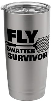 Funny Fly Swatters Survivor Insect Flies, Humor Joke 90s Kid Stainless Steel Insulated Tumbler