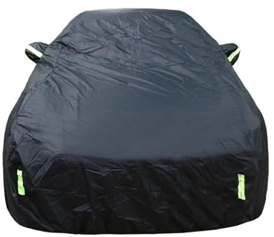Vattentät Bilöverdrag Universella SUV/Sedan Heltäckande Bilskydd Utomhus Vattentätt Sol Regn Snöskydd UV Blixtlåsdesign Svart S-XXL Bilskydd(L-4.70X1.80X1.50M)