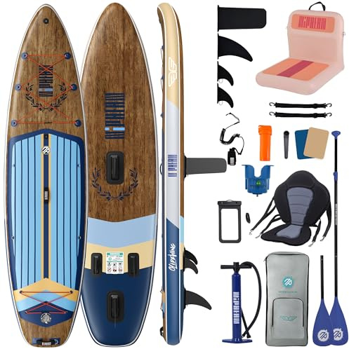 Niphean (Extra Groß) Stand Up Paddling Board, SUP für 2+1 Personen/Familien, Stand Up Paddle Board for Adults, Aufblasbarer SUP Sitz, Stabiler Sitz für SUP Board, Kanusitz, Kajaksitz, Paddelbrettsitz