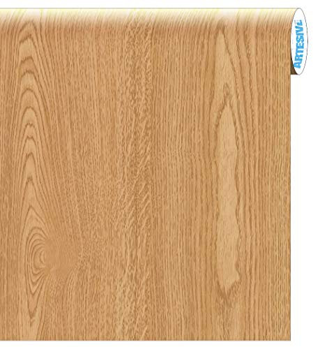 ARTESIVE WD-019 Frassino Naturale larg. 60 cm AL METRO LINEARE - Pellicola Adesiva in vinile effetto legno per interni per rinnovare mobili, porte e oggetti di casa