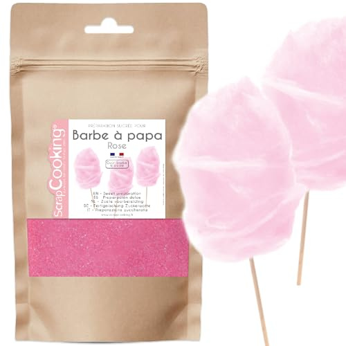 Scrapcooking Préparation Sucrée Barbe à Papa Rose Arôme Barbe à Papa 160 g