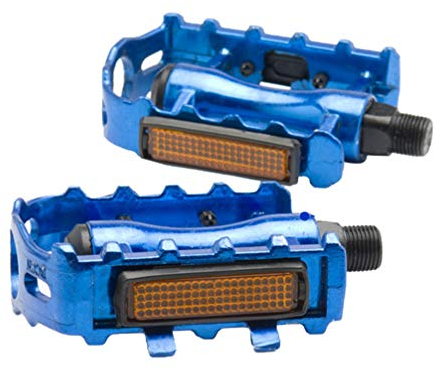 LIOOBO 1 para Mountainbike Pedal Metall Fahrrad plattform Flache Pedale für MTB Road Mountainbike rennrad (blau)