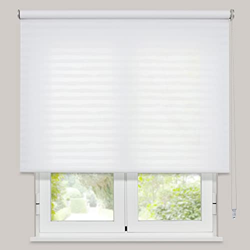 VIEWTEX | Store Enrouleur Tamisant Printed Lines Blanco 90 X 250cm | Stores pour fenêtres et Portes| Fabriqué en Europe | 5 Ans de Garantie