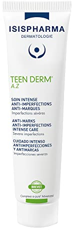 ISISPHARMA TEEN DERM – A.Z – Soin Triple Action Anti-Imperfections, Anti-Marques, Ultra Apaisant, Peaux Mixtes à Grasses - Avec 15% d’Acide Azélaïque - Fabrication Française