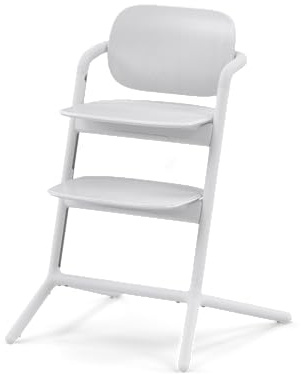 CYBEX Gold LEMO Hochstuhl, Mitwachsend von 3-99 Jahre, All White | Mitwachsend von 3 bis 99 Jahre, ab Geburt durch separate Aufsätze, ergonomische Sitzposition, Einhand-Verstellsystem