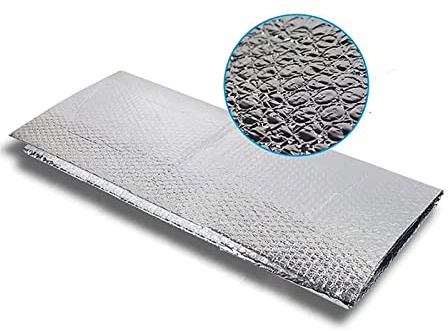 ZAURBA Double Bubble Reflective Foil Insulation Self-Adhesive Aluminium Foil for Attics, Lofts, Floors, Sheds, Caravans, Boats, Greenhouses, Pet Homes and Garages (Size : 1x4m)