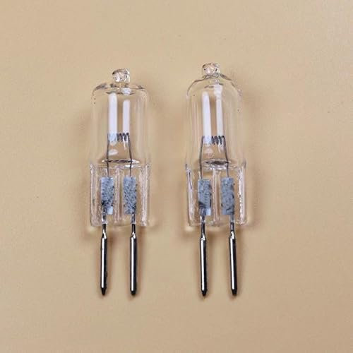 JZLBBC 5 PCS G6.35 Halogen Light Bulbs 24V 50W Dimmable Warm White Bulb Machine Work Lamp Bulb GY6.35 Halogen Bulbs Optical Instrument Bulb,75W