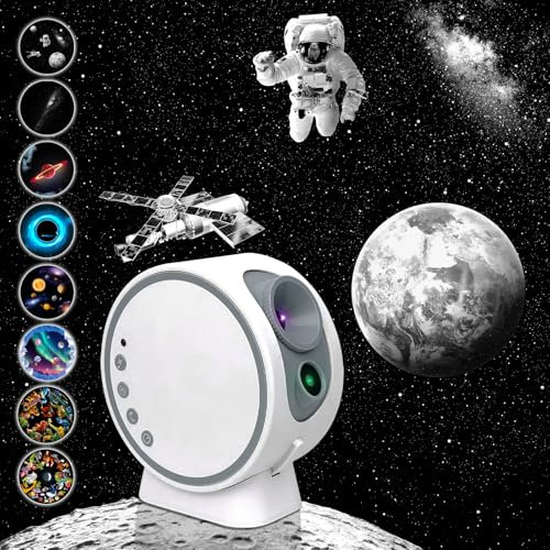 MERTTURM® Proiettore Stelle Soffitto Meteora, 8 IN 1 Proiettore Planetario Cielo Stellato per Camera da Letto, Lente di Messa a Fuoco Regolabile e Timer per Bambini Adulti Decorazioni Natalizie